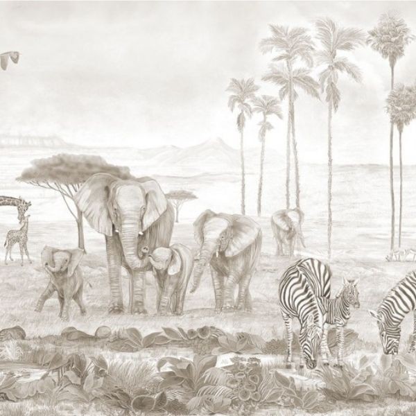 Painel Mural Kenya Sepia