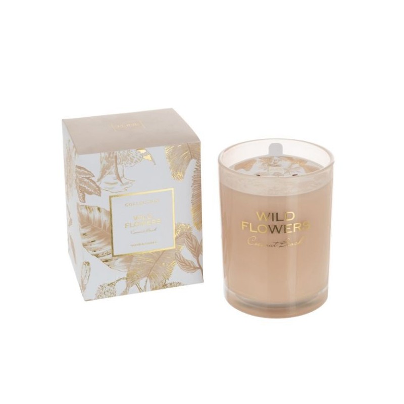 Candle Wild Flowers Beige