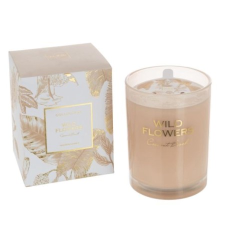 Candle Wild Flowers Beige