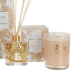 Candle Wild Flowers Beige