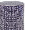 Ceramic Stool Blue Geo