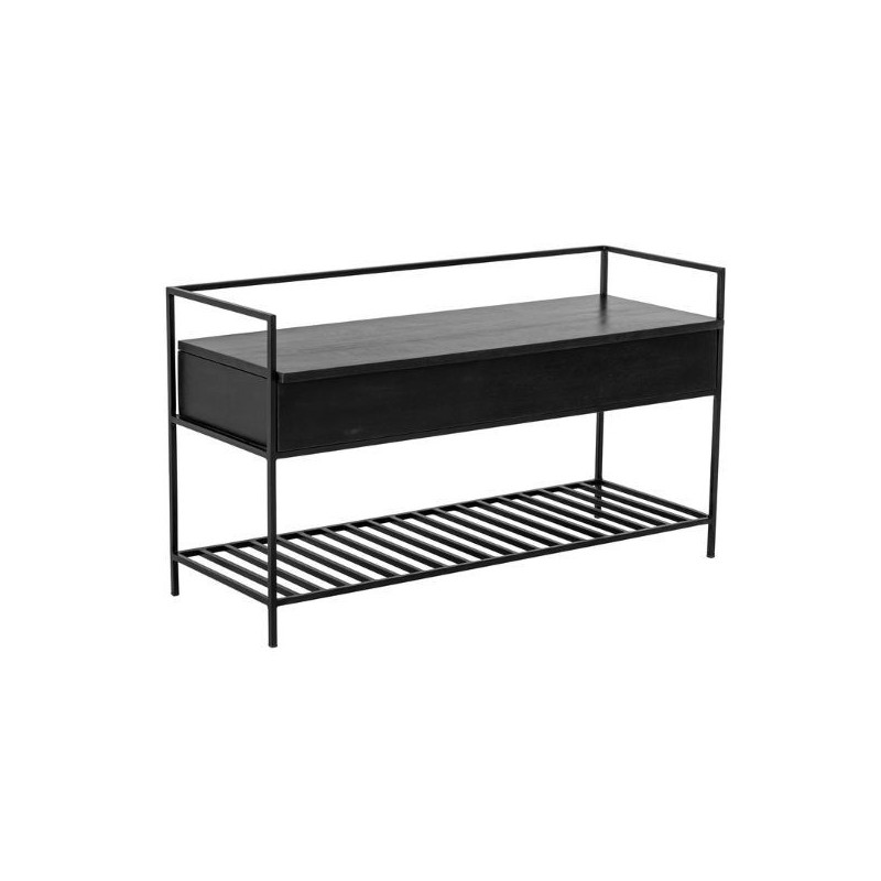 Black Storage Bench