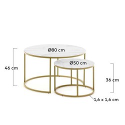 Set 2 Coffee Tables Leonor