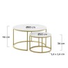 Set 2 Coffee Tables Leonor