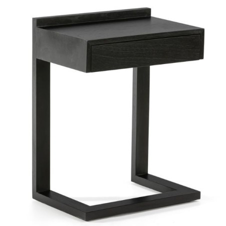 Black Bedside Table