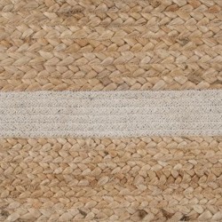 Rug White Border Jute 170x70 cm