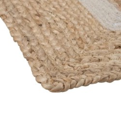 Rug White Border Jute 170x70 cm