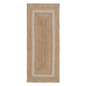 Rug White Border Jute 170x70 cm