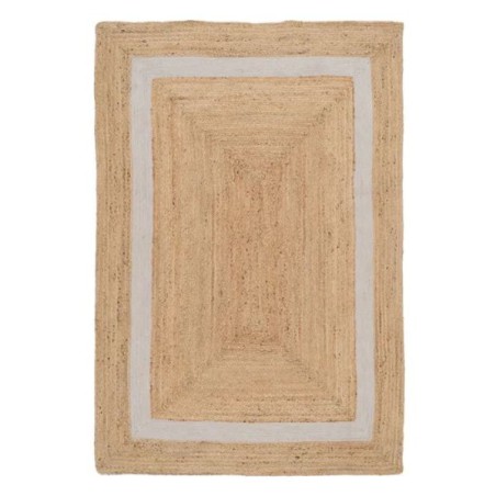 Rug White Border Jute 230x160 cm