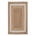 Rug White Border Jute 290x200 cm