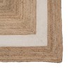 Rug White Border Jute 290x200 cm