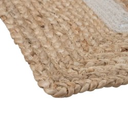 Rug White Border Jute 290x200 cm