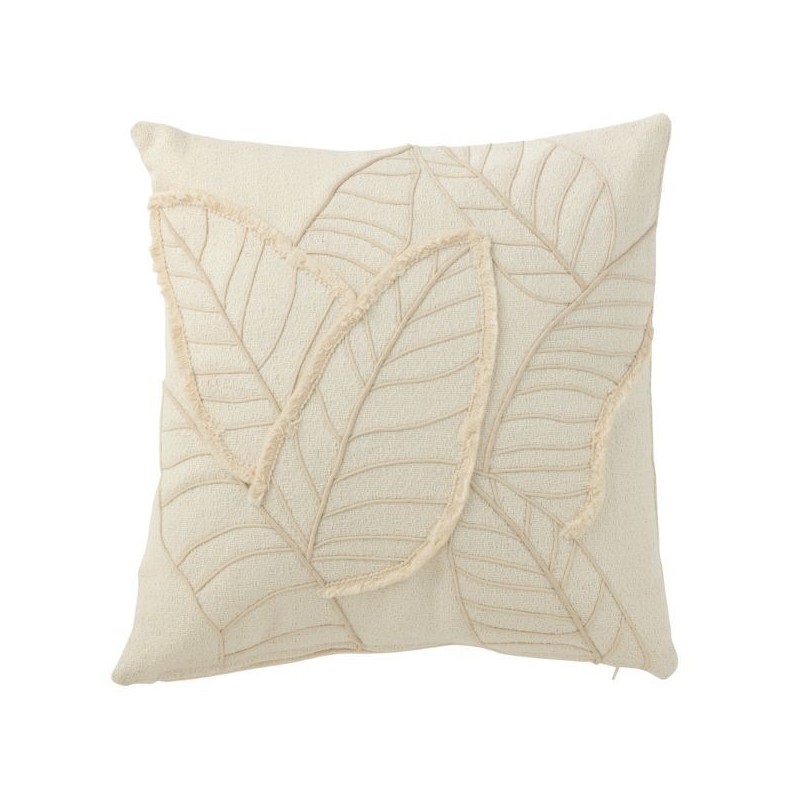 White Leaf Pillow