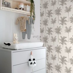 Papel de Parede Palm Trees Light Beige