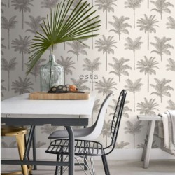 Papel de Parede Palm Trees Light Beige