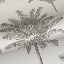 Wallpaper Palm Trees Light Beige