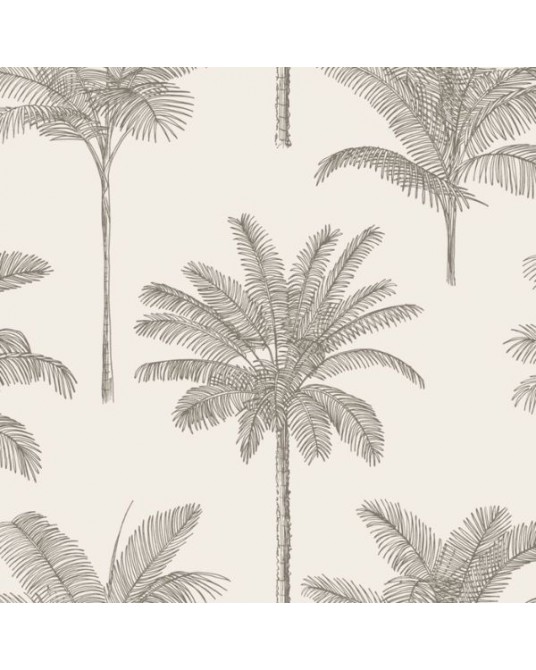Wallpaper Palm Trees Light Beige