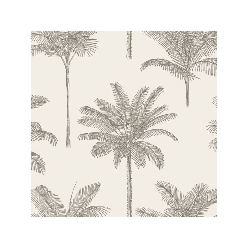 Papel de Parede Palm Trees Light Beige