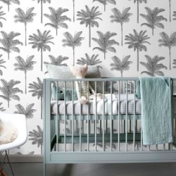 Papel de Parede Palm Trees White