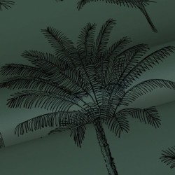 Wallpaper Palm Trees Dark Green