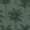 Wallpaper Palm Trees Dark Green