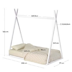 Tipi White Bed