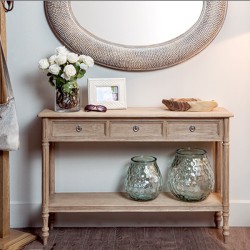 Oak console 3 Drawers