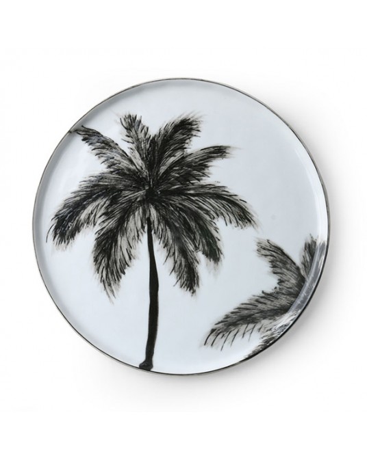 Plate Black Palm S