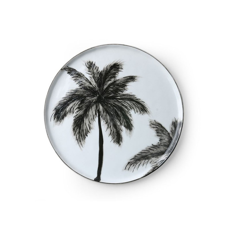 Plate Black Palm S