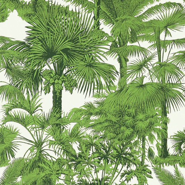 Papel de Parede Palm Botanical Emerald Green