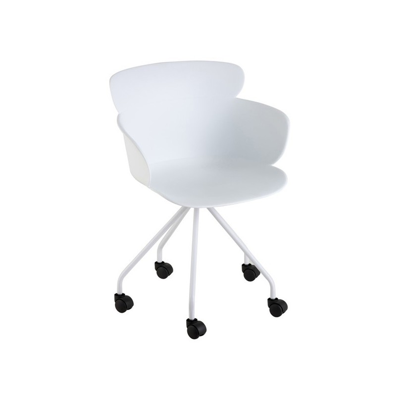 Chair Salma Wheels White