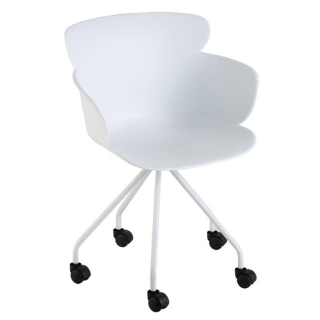 Chair Salma Wheels White