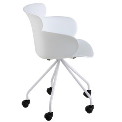 Chair Salma Wheels White