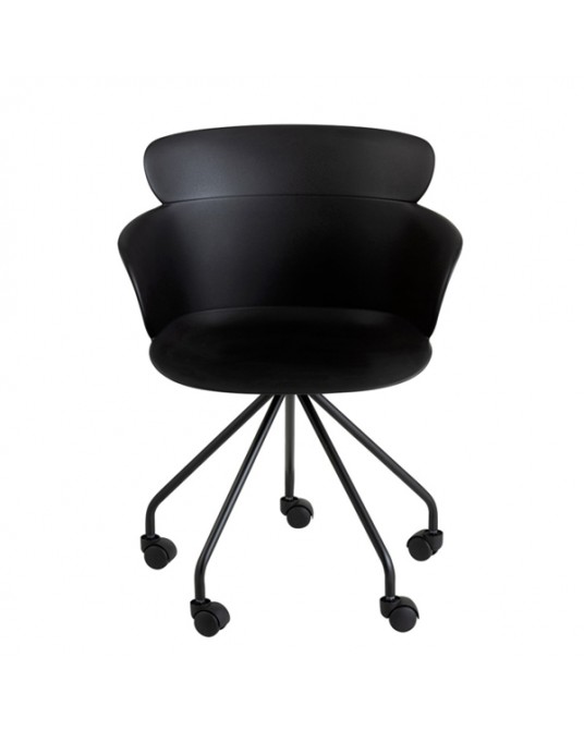 Chair Salma Wheels Black