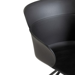 Chair Salma Wheels Black