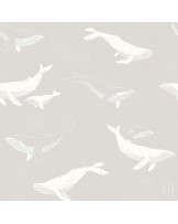 Papel de Parede Whales Grey