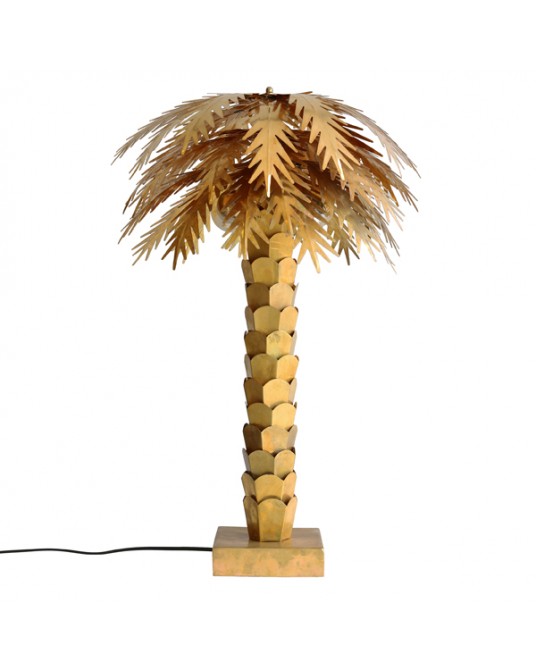 Gold Palm Lamp