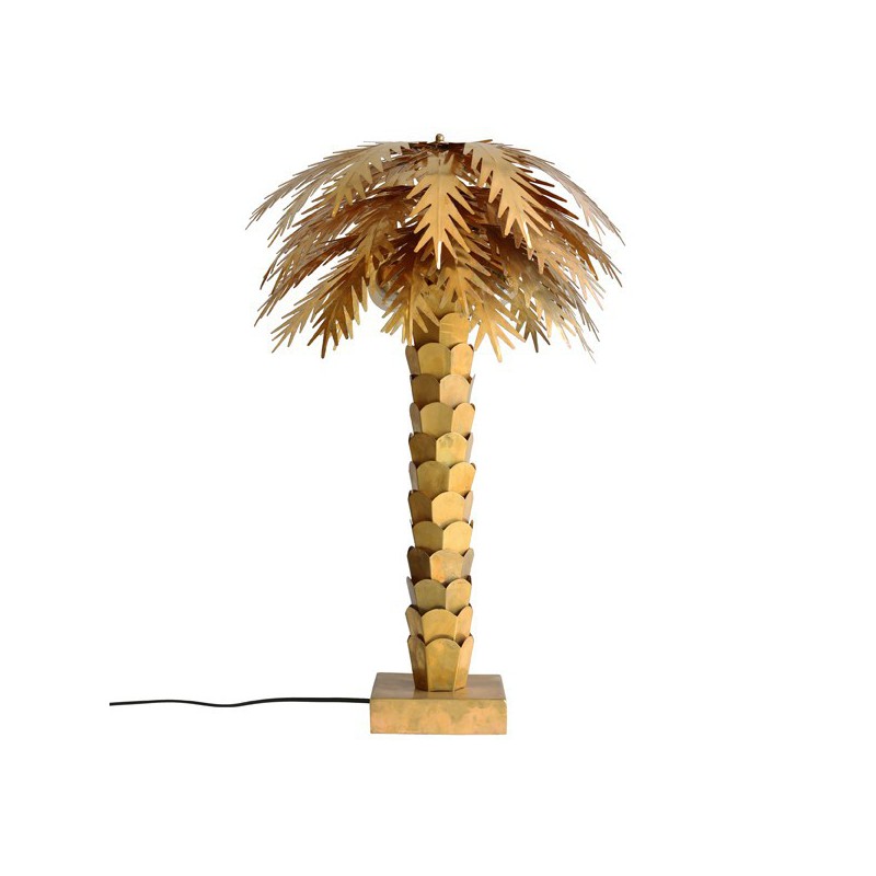 Gold Palm Lamp