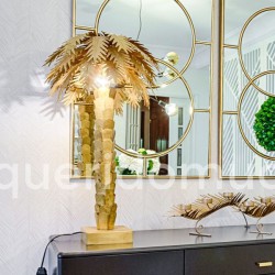 Gold Palm Lamp