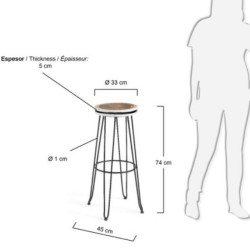 Farley Barstool B&W