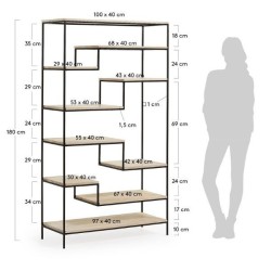 Bookcase Pike Black