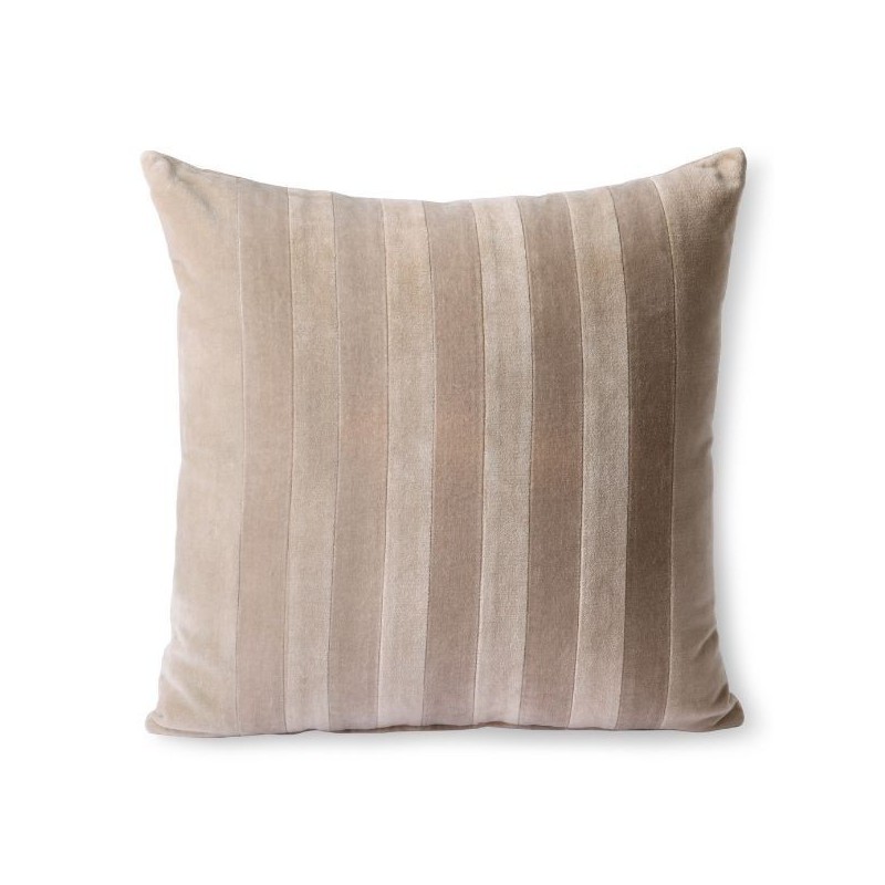 Pillow Stripes Bege Velvet