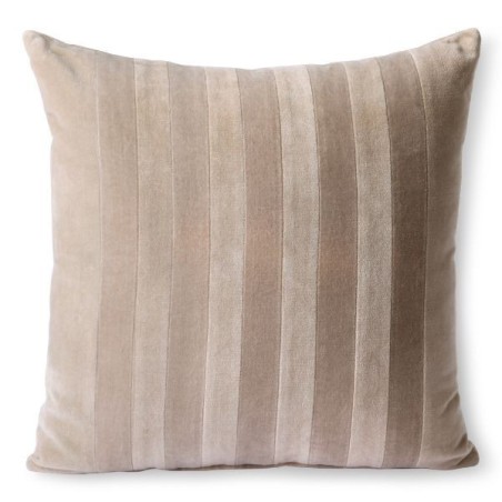 Pillow Stripes Bege Velvet