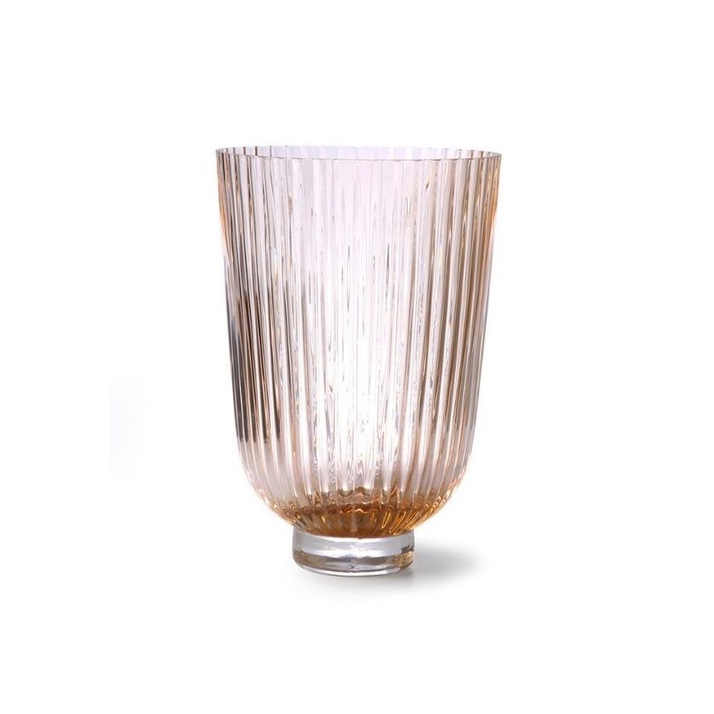 Vase Ribbed Peach