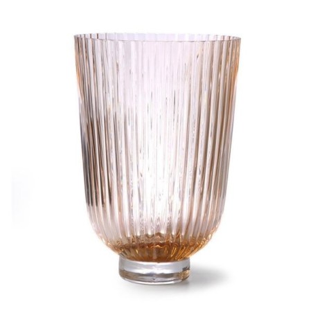 Vase Ribbed Peach