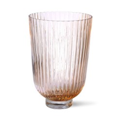 Vase Ribbed Peach