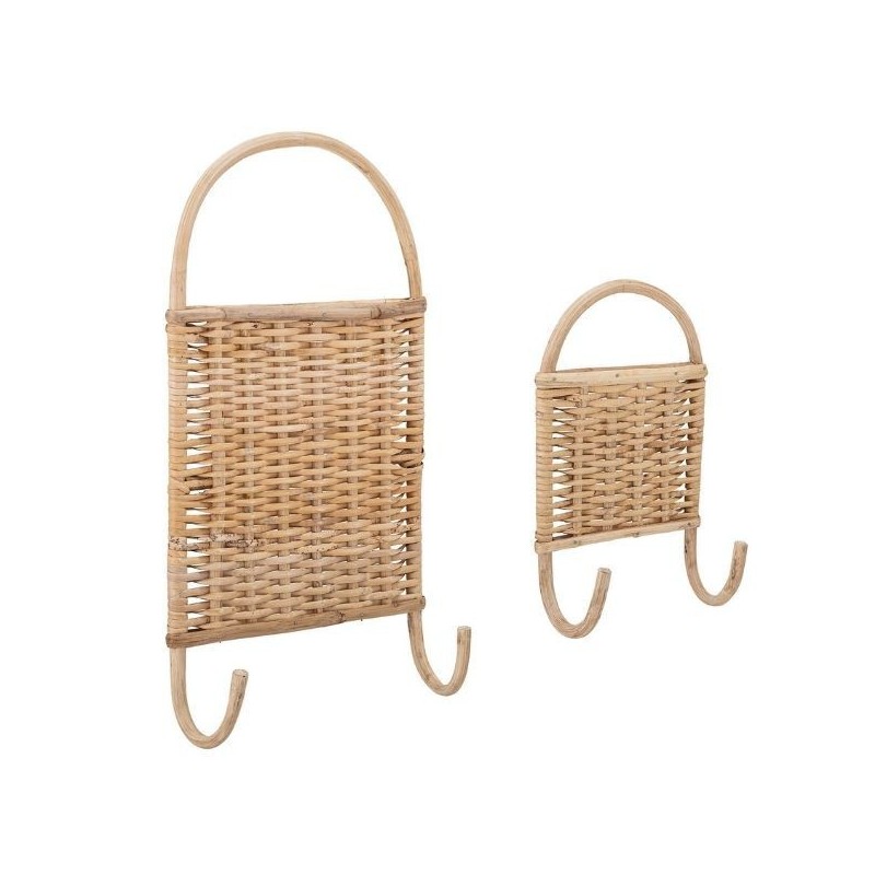 Set 2 Cabides Rattan